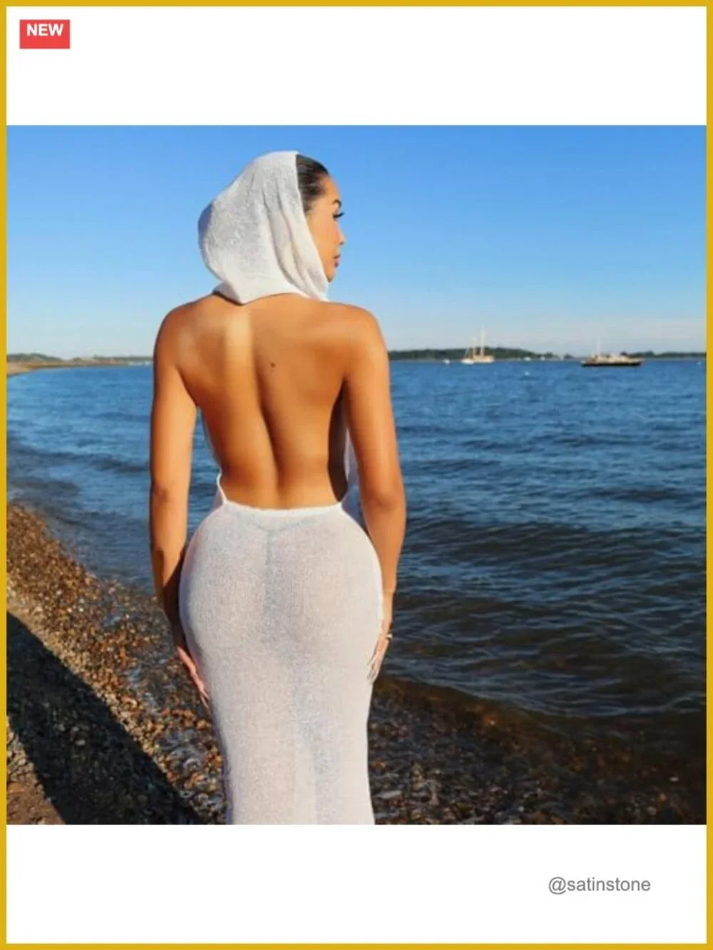 Cowl Neck Mesh Sheer Maxi Dress Hooded Sleeveless Beach Cover Up Rave